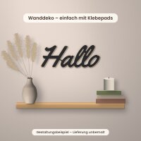 Schriftzug „Hallo“ aus Holz zum Bemalen, 20, 30 oder 45 cm, Pappelsperrholz 4 mm