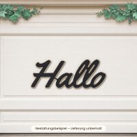 Schriftzug „Hallo“ aus Holz zum Bemalen, 20, 30 oder 45 cm, Pappelsperrholz 4 mm