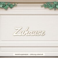 Schriftzug „Zuhause“ aus Holz zum Bemalen, 30 oder 45 cm, Pappelsperrholz 4 mm