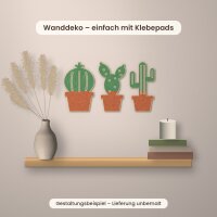 Kakteen im Topf aus Holz zum Bemalen – 3er-Set oder Säulenkaktus, 3er-Set 10 cm oder Säulenkaktus 20 / 30 / 45 cm, Pappelsperrholz 4 mm