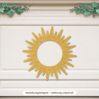 Strahlenkranz-Sonne offen aus Holz zum Bemalen, 30 oder 45 cm, Pappelsperrholz 4 mm