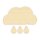 Regenwolke mit 3 Regentropfen aus Holz zum Bemalen – Mobile zum Aufhängen (ohne Schnur), 20, 30 oder 45 cm, Pappelsperrholz 4 mm