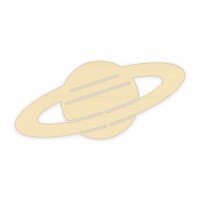 Planet mit Ring aus Holz zum Bemalen – 20 oder 30 cm, Pappelsperrholz 4 mm