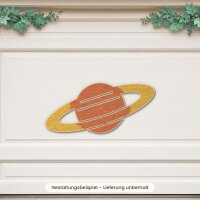 Planet mit Ring aus Holz zum Bemalen – 20 oder 30 cm, Pappelsperrholz 4 mm