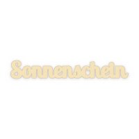 Schriftzug „Sonnenschein“ aus Holz zum Bemalen, 30 oder 45 cm breit, Pappelsperrholz 4 mm