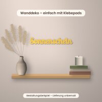 Schriftzug „Sonnenschein“ aus Holz zum Bemalen, 30 oder 45 cm breit, Pappelsperrholz 4 mm