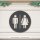 WC-Türschild rund mit Mann & Frau aus Holz zum Bemalen, Ø 15, 20 oder 30 cm, mit oder ohne Schraublöcher, Pappelsperrholz 4 mm