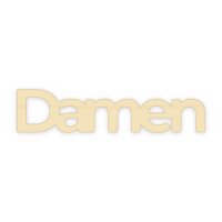 Schriftzug „Damen“ / „Herren“ aus Holz zum Bemalen, einzeln oder als 2er-Set, 20, 30 oder 45 cm breit, Pappelsperrholz 4 mm