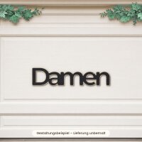 Schriftzug „Damen“ / „Herren“ aus Holz zum Bemalen, einzeln oder als 2er-Set, 20, 30 oder 45 cm breit, Pappelsperrholz 4 mm
