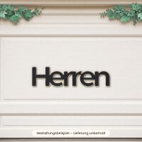 Schriftzug „Damen“ / „Herren“ aus Holz zum Bemalen, einzeln oder als 2er-Set, 20, 30 oder 45 cm breit, Pappelsperrholz 4 mm