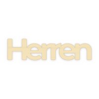 Schriftzug „Damen“ / „Herren“ aus Holz zum Bemalen, einzeln oder als 2er-Set, 20, 30 oder 45 cm breit, Pappelsperrholz 4 mm