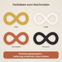 Unendlich-Zeichen aus Holz zum Bemalen, 3er-Set 10 cm oder einzeln 20 / 30 / 45 cm, Pappelsperrholz 4 mm