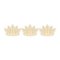 Lotusblume aus Holz zum Bemalen, 3er-Set 10 cm oder...
