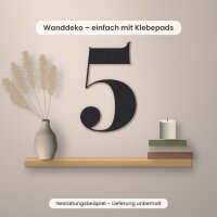 Holzzahl Typ 10 zum Bemalen – Antiqua-Schrift, Ziffern 0–9, 10 bis 45 cm, Pappelsperrholz 4 mm