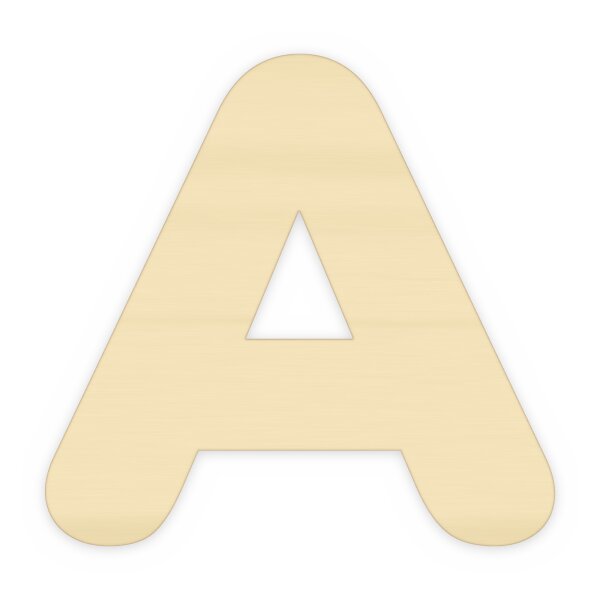 Holzbuchstabe Typ 11 zum Bemalen – runde Groteskschrift, A–Z, Ä, Ö, Ü, 10 bis 30 cm, Pappelsperrholz 4 mm