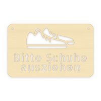 Türschild „Bitte Schuhe ausziehen“ aus...