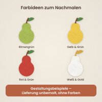 Birne aus Holz zum Bemalen, 3er-Set 10 cm oder einzeln 20, 30, 45 cm, Pappelsperrholz 4 mm