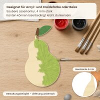 Birne aus Holz zum Bemalen, 3er-Set 10 cm oder einzeln 20, 30, 45 cm, Pappelsperrholz 4 mm