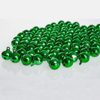 Glöckchen mit Öse 17x13 mm – 100 Stück, Metall, grün