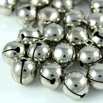 Glöckchen mit Öse 17x13 mm – 100 Stück, Metall, silberfarben