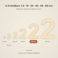Holzzahl 9 zum Bemalen – Typ 1, 45 cm hoch, Pappelsperrholz 4 mm