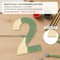 Holzzahl 9 zum Bemalen – Typ 1, 60 cm hoch, Pappelsperrholz 4 mm