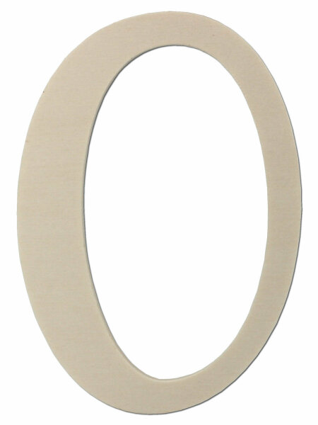 Holzzahl 0 zum Bemalen – Typ 3, 15 cm hoch, 4 mm stark
