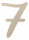 Holzzahl 7 zum Bemalen – Typ 3, 20 cm hoch, 4 mm stark
