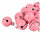 Glöckchen mit Öse 17x13 mm – 100 Stück, Metall, pastellrosa