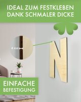 Holzbuchstaben & Holzzahlen zum Bemalen – Typ 2, Höhe wählbar 7,5–60 cm