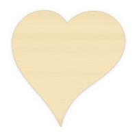 Holzherz zum Bemalen – Typ 1, 100 x 103 mm, 4 mm stark