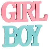 Schriftzug Boy oder Girl aus Holz – Wand- und...