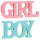 Schriftzug Boy oder Girl aus Holz – Wand- und Türdeko