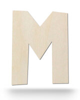 Holzbuchstabe M zum Bemalen – Typ 2, 7,5 cm hoch, 4...