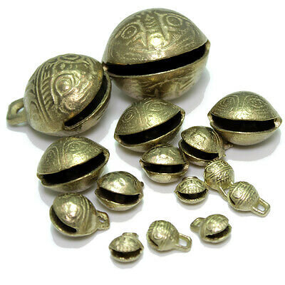 Metall-Glöckchen mit chinesischen Schriftzeichen – Set mit 15 Stück, 11–38 mm